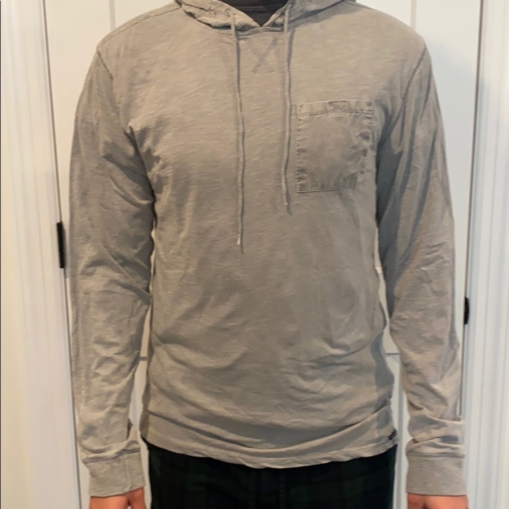 Grey long sleeve hoodie